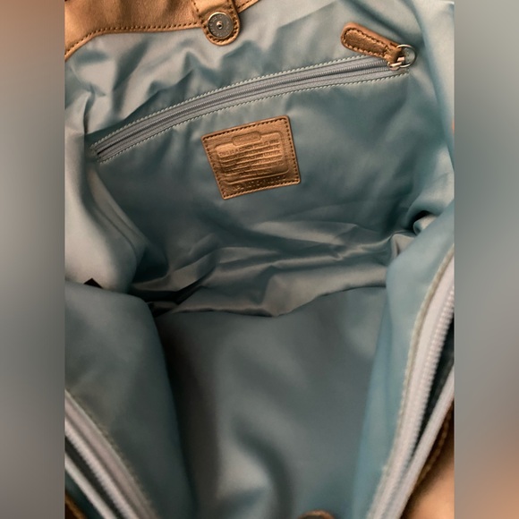 Coach Kahaki Tan Jacquard Signature Satchel Purse - Picture 15 of 15